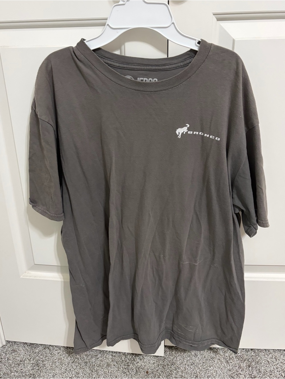 Jedco blue bronco with puppies tee shirt